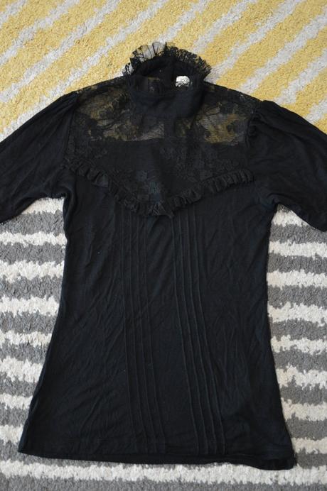 Tričko s čipkou, f&f,34