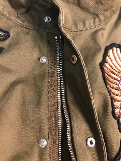 Nádherná vojenská bunda s výšivkami, h&m,m