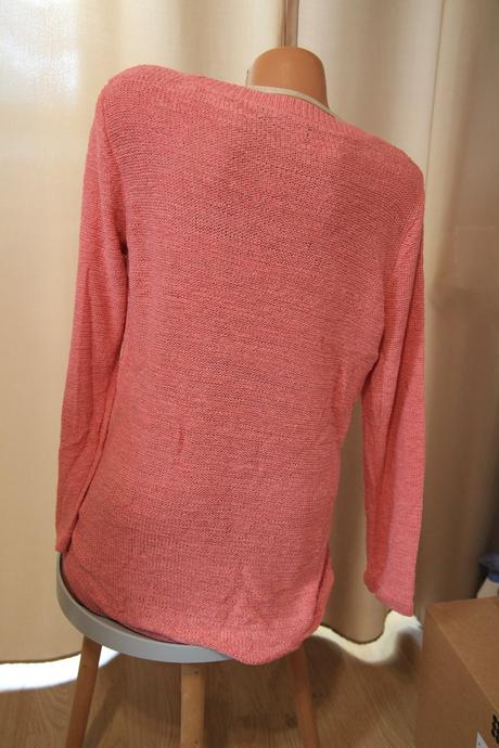 Ružový pletený sveter, xl, xl