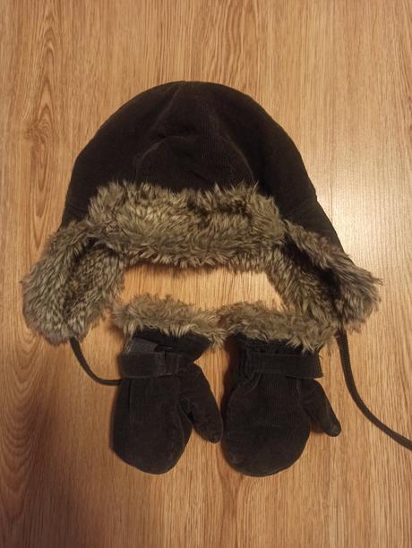 H&m set ciapka+rukavice, h&m,86