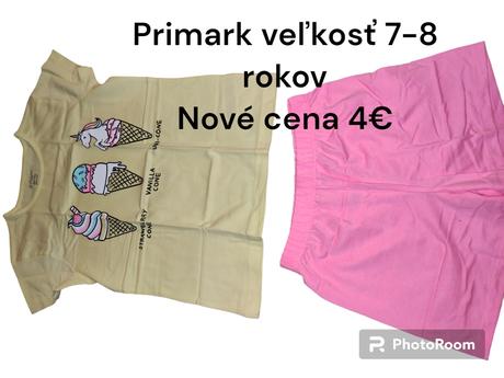 Pyžamo, primark,122