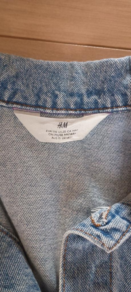 Nová riflová bunda bez vysačky, h&m,170