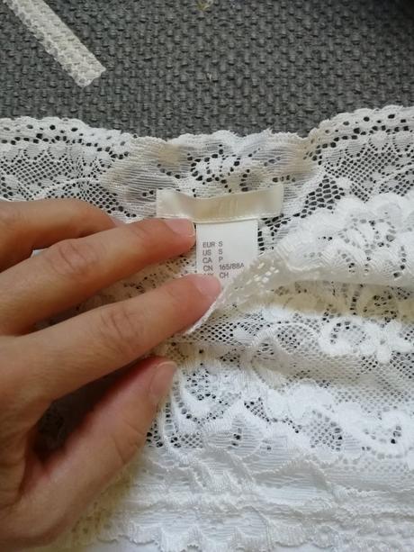 Tričko s čipkou hm, h&m,s