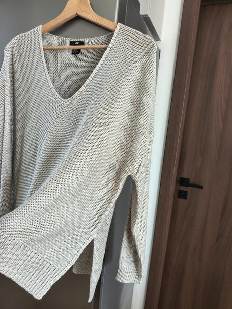 H&m voľný oversize sveter m-l, h&m,l