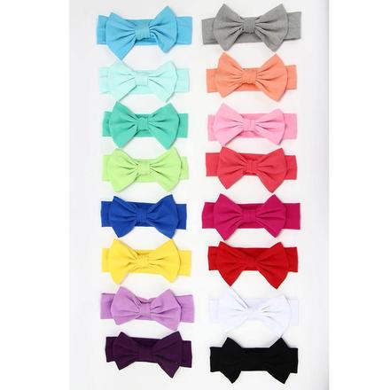 Detská čelenka s veľkou mašľou - 15 farieb, 