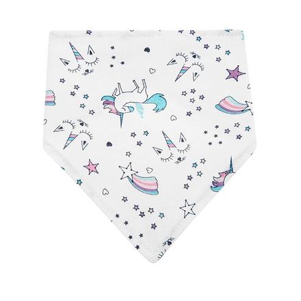 Akuku bavlnený podbradník 2v1 jednorožec, akuku