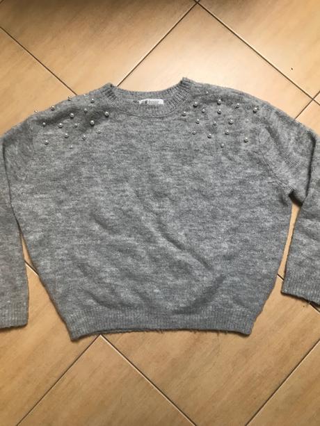 Sveter s koralikmi, h&m,146