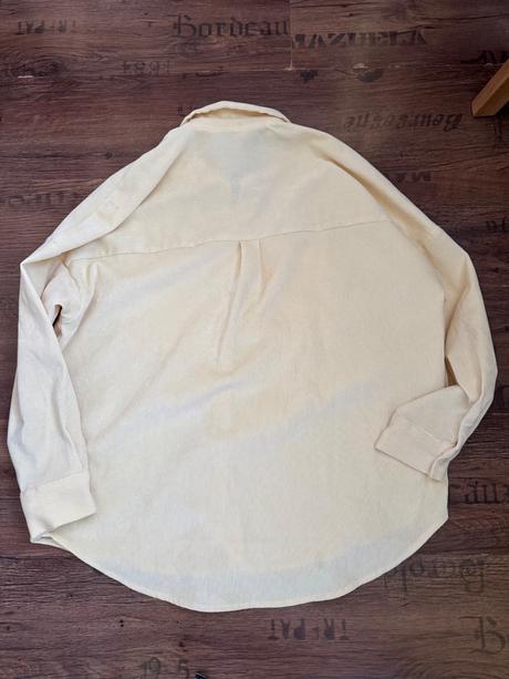 Žltá menčestrová košeľa cropp, s