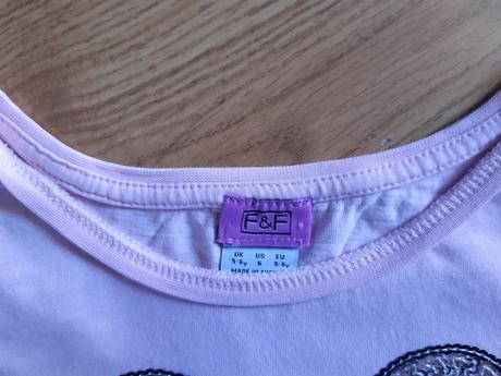 Tričko f&f s flitrami, 5-6 rokov, f&f,116