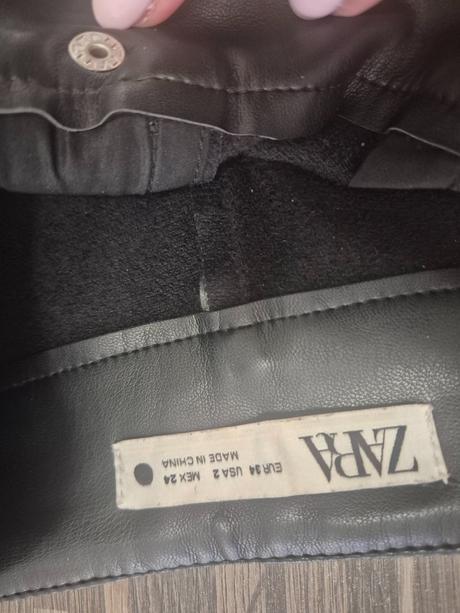 Zara kožené nohavice, zara,s