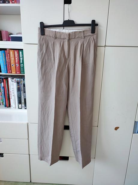 Široké ľanové nohavice 38/40, h&m,38