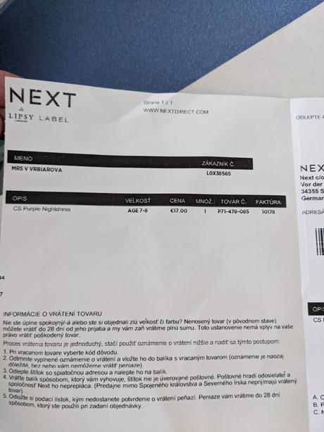 Nocna košeľa s rapunzel, 128