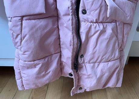 Bledoružová dlhšia zateplená bunda, c&a, 92, c&a,92