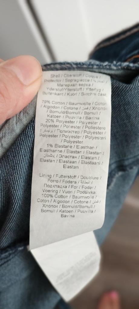 Dzinsova bunda s 3/4 rukavmi, s