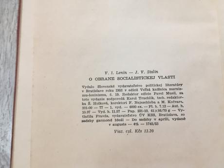Kniha lenin, stalin o obrane vlasti 1953,