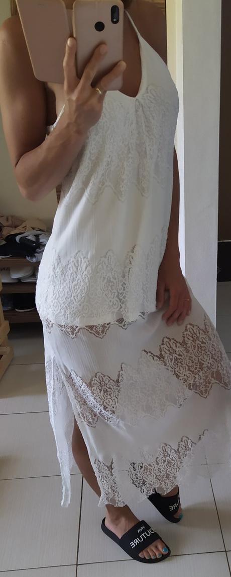 Dlhé biele šaty, s