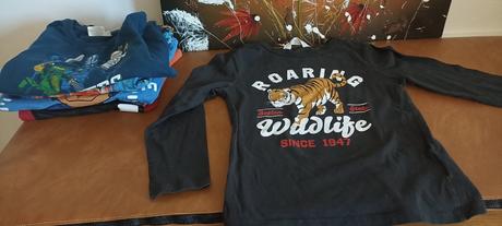 Tričká dlhý rukáv 122/128, 122