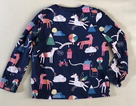 98/104 farebne tricko s jednorozcami,3-4 r., marks & spencer,104