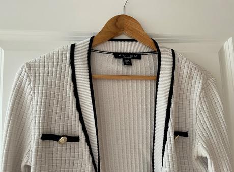 Čierno - biely elegantný kardigan, amisu, xs/34, amisu,xs