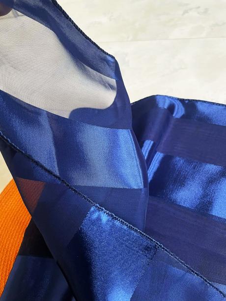 Luxusná saténovo-šifónová šatka okolo krku, xl