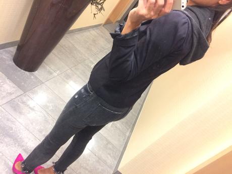 Cierne sako s kapucou top stav, only,36