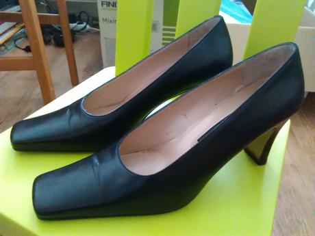 Kožené poltopánky na vyššom opätku č. 38, 38