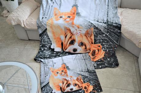 Posteľné obliečky-mačička+psík, 