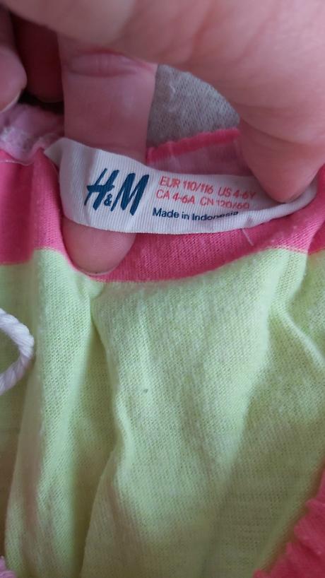 Šaty so šnúrkovými ramienkami h&m 110/116, h&m,110