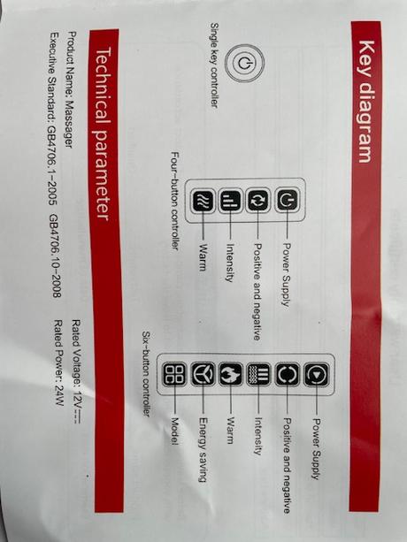 Shiatsu masážny prístroj s vyhrievaním,