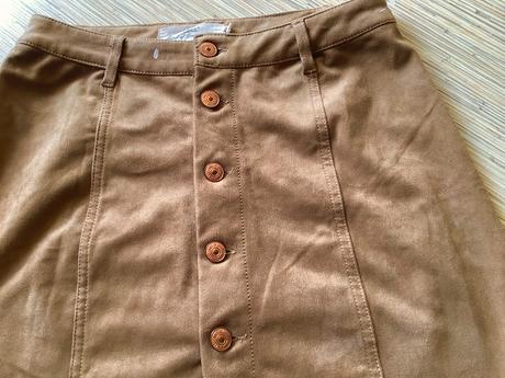 Krasna velurova sukňa/555, h&m,s