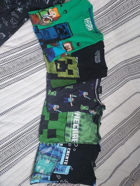 Minecraft tričká +mikina -vianočný set, 164