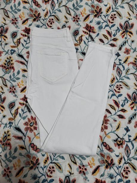 Biele skinny jeansy, mango,s