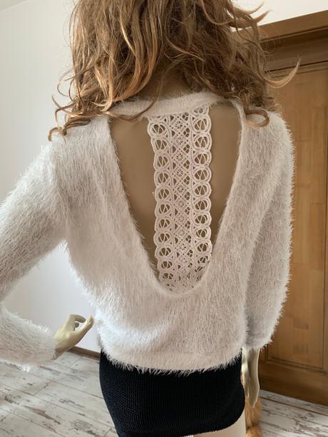 Chlpaty fluffy svetrik, xs