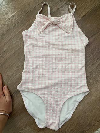 Ružové plavky s mašľou, h&m,128