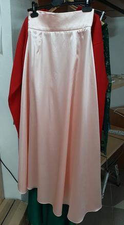 Marhulková saténová sukňa - m., m