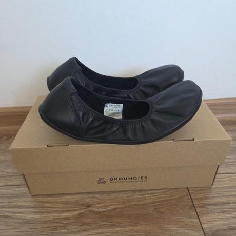 Barefoot baleríny čierne (groundies lily 3.0), 37