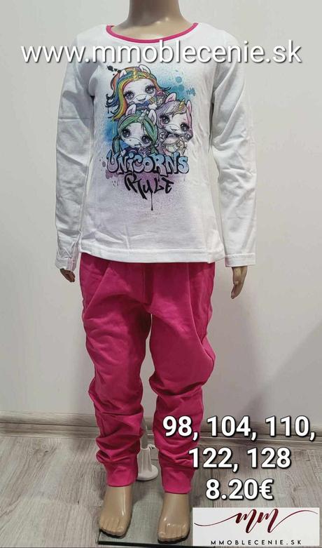 Pyžamo unicorn, disney,98 / 104 / 110 / 122 / 128