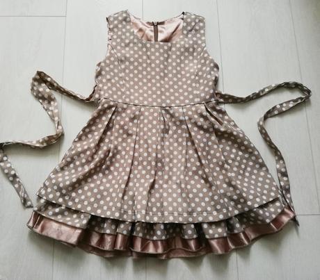 Bodkované šaty s mašľou, mothercare,104