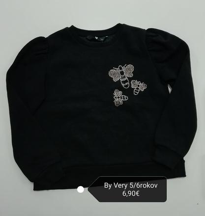 Čierna mikina s kamienkami, 116