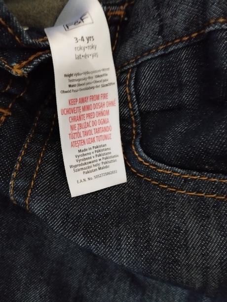 Rifľové oteplené nohavice, f&f,104