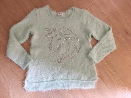 Sveter s jednorozcom, h&m,146