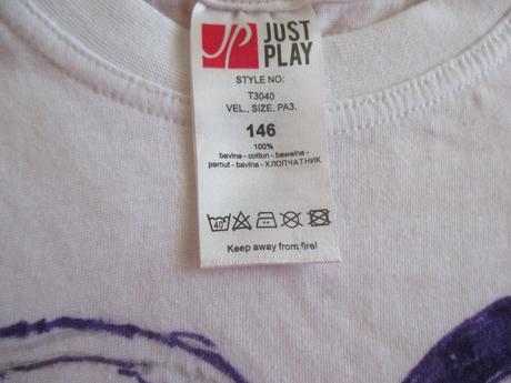 Biele tricko z cistej bavlny, just play,146