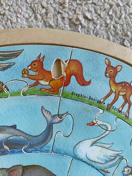 Puzzle kruh zvierata, 