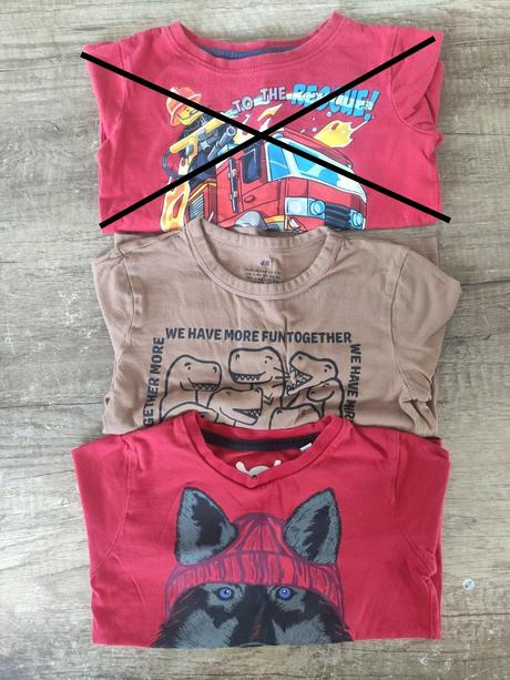 3x tričko dlhý rukáv, h&m,104