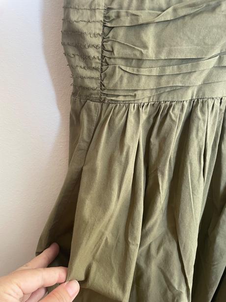Khaki letne saty so zipsom h&m, h&m
