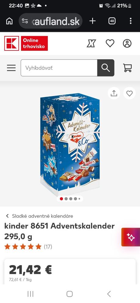 Ferrero adventný kalendár, 