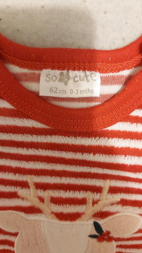 Vianočný overal teplejší sobík 62, pepco,62