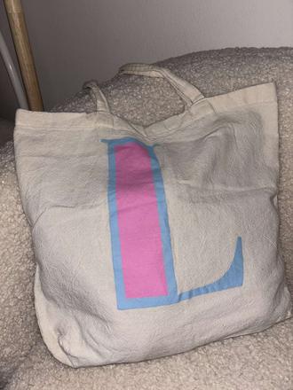 Plátená taška s menom l, 