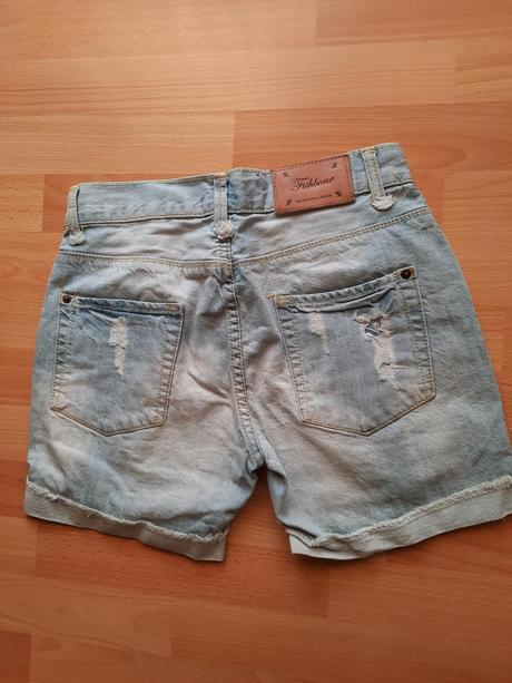 Dámske rifľové šortky, fishbone,xs