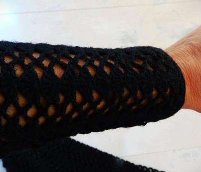 Háčkované krajkové rukávy do šiat, 